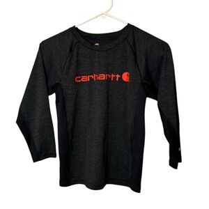 Carhartt‎ Size 7 Boys Black Long Sleeve Shirt